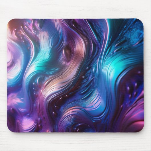Farbenfrohe Waves Mousepad (Vorne)