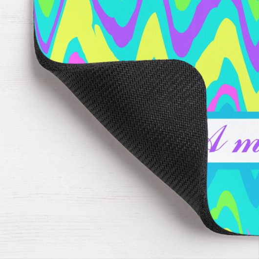 Farbenfrohe Waves Mousepad (Ecke)
