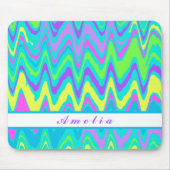 Farbenfrohe Waves Mousepad (Vorne)