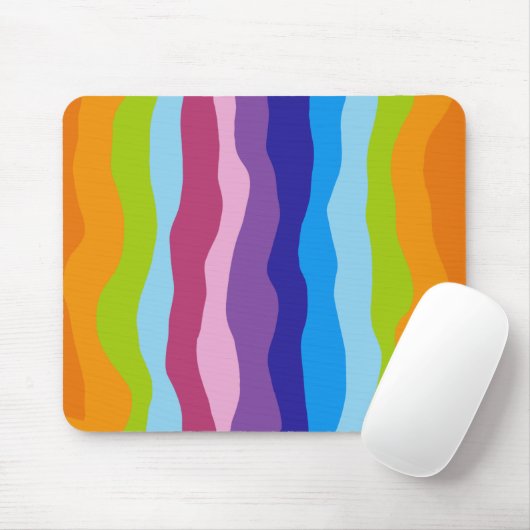 Farbenfrohe Waves Mousepad (Mit Mouse)