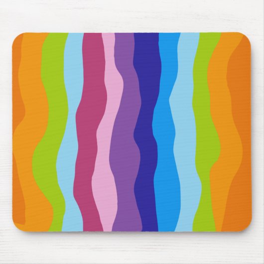 Farbenfrohe Waves Mousepad (Vorne)
