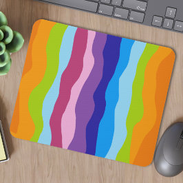 Farbenfrohe Waves Mousepad
