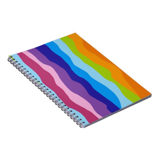 Farbenfrohe Waves Notizblock (Rechte Seite)