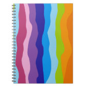Farbenfrohe Waves Notizblock (Vorderseite)