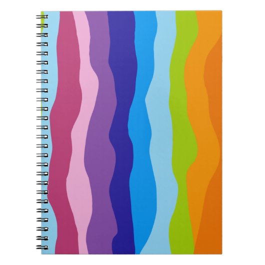 Farbenfrohe Waves Notizblock (Vorderseite)