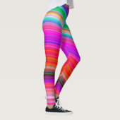 Farbenfrohe Waves Regenbogenfarbenmuster Leggings (Rechts)