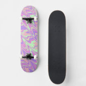 Farbenfrohe Waves Skateboard (Vorderseite)