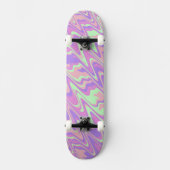 Farbenfrohe Waves Skateboard (Vorderseite)