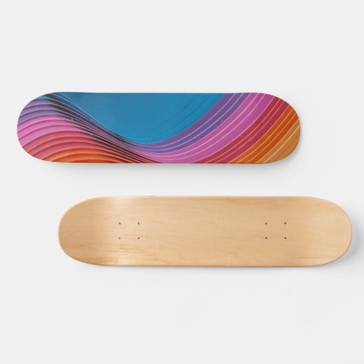 Farbenfrohe Waves Skateboard (Horizontal)