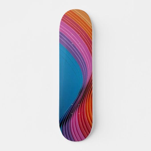 Farbenfrohe Waves Skateboard (Vorne)