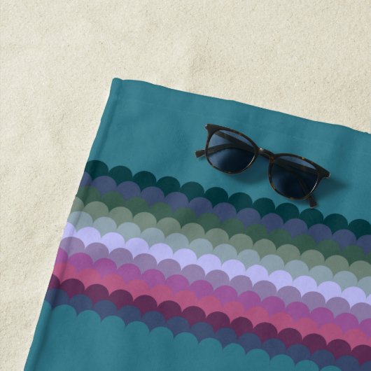 Farbenfrohe Waves Strandtuch (Beispiel)