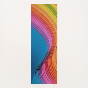 Farbenfrohe Waves Yogamatte