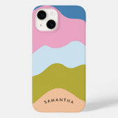 Farbenfrohe Wavy-Muster mit Personalisiertem Curva Case-Mate iPhone Hülle (Rückseite)
