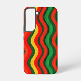 Farbenfrohe Wavy-Muster Samsung Galaxy Hülle