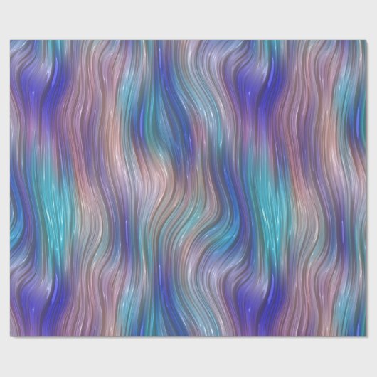 Farbenfrohe Wavy Streifen Geschenkpapier (Flach)