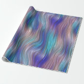 Farbenfrohe Wavy Streifen Geschenkpapier (Ungerollt)