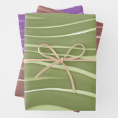 Farbenfrohe Wavy Streifen Geschenkpapier Set (Beispiel)