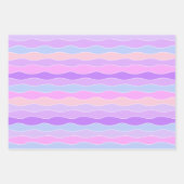 Farbenfrohe Wavy Streifen Geschenkpapier Set (Vorderseite 3)