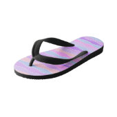 Farbenfrohe Wavy Streifen Kinderbadesandalen (Schrägansicht)