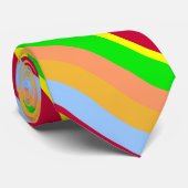 Farbenfrohe Wavy Strip Krawatte (Gerollt)