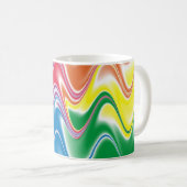Farbenfrohe Wavy Swirt Muster Kaffeetasse (VorderseiteRechts)