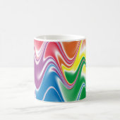 Farbenfrohe Wavy Swirt Muster Kaffeetasse (Mittel)