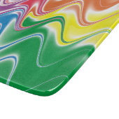 Farbenfrohe Wavy Swirt Muster Schneidebrett (Ecke)
