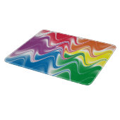 Farbenfrohe Wavy Swirt Muster Schneidebrett (Ecke)