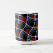 Farbenfrohe Wavy Tartan Muster Grün Rot Lila Weiß Kaffeetasse (Mittel)