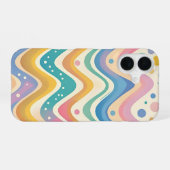 Farbenfrohe Wavy Zickzack Zigzag iPhone 16 Hülle (Rückseite (Horizontal))