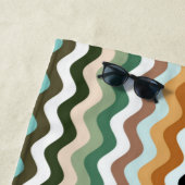 Farbenfrohe Wavy Zigzag mehrfarbiges Muster Strandtuch (Beispiel)
