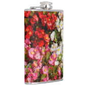 Farbenfrohe Wax Begonias Flachmann (Rechts)