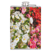 Farbenfrohe Wax Begonias Flachmann (Rückseite)