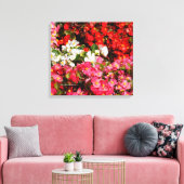 Farbenfrohe Wax Begonias Leinwanddruck (Insitu (Wohnzimmer))