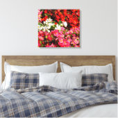 Farbenfrohe Wax Begonias Leinwanddruck (Insitu (Schlafzimmer))
