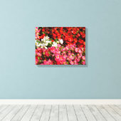 Farbenfrohe Wax Begonias Leinwanddruck (Insitu (Holzboden))