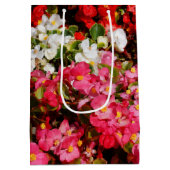 Farbenfrohe Wax Begonias Mittlere Geschenktüte (Rückseite)