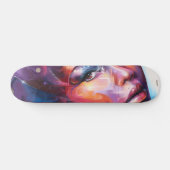 Farbenfrohe weibliche Kunst Skateboard (Horizontal)