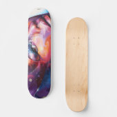 Farbenfrohe weibliche Kunst Skateboard (Vorderseite)