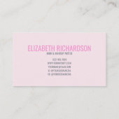 Farbenfrohe weiche Delikatesse Lebhafter Pastel Re Visitenkarte (Rückseite)