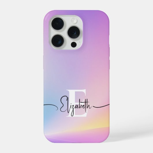 Farbenfrohe, weiche Pastellfarben Gradient Chic Mo iPhone Hülle (Rückseite)