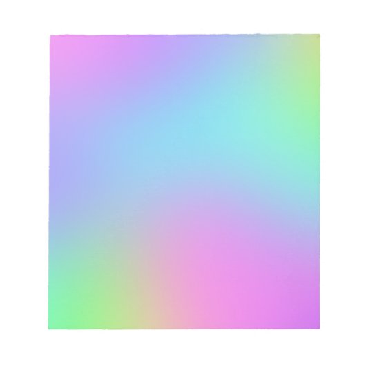 Farbenfrohe weiche Strahlung Notizblock (Vorderseite)