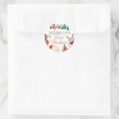 Farbenfrohe Weihnachten 1. Geburtstag Runder Aufkleber (Tasche)