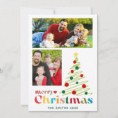 Farbenfrohe Weihnachten 2 Custom Fotos (Vorderseite)