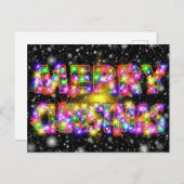 Farbenfrohe Weihnachten auf Schnee Hintergrund (Vorne/Hinten)