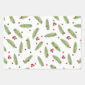Farbenfrohe Weihnachten - Berry Holiday Pattern Geschenkpapier Set (Vorderseite 3)
