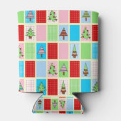 Farbenfrohe Weihnachten Dosenkühler (Rückseite)