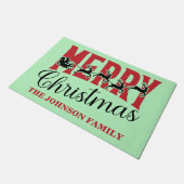 Farbenfrohe Weihnachten Fußmatte (Schrägansicht)