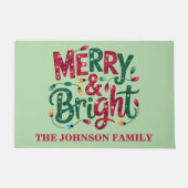 Farbenfrohe Weihnachten Fußmatte (Vorderseite)