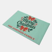 Farbenfrohe Weihnachten Fußmatte (Schrägansicht)